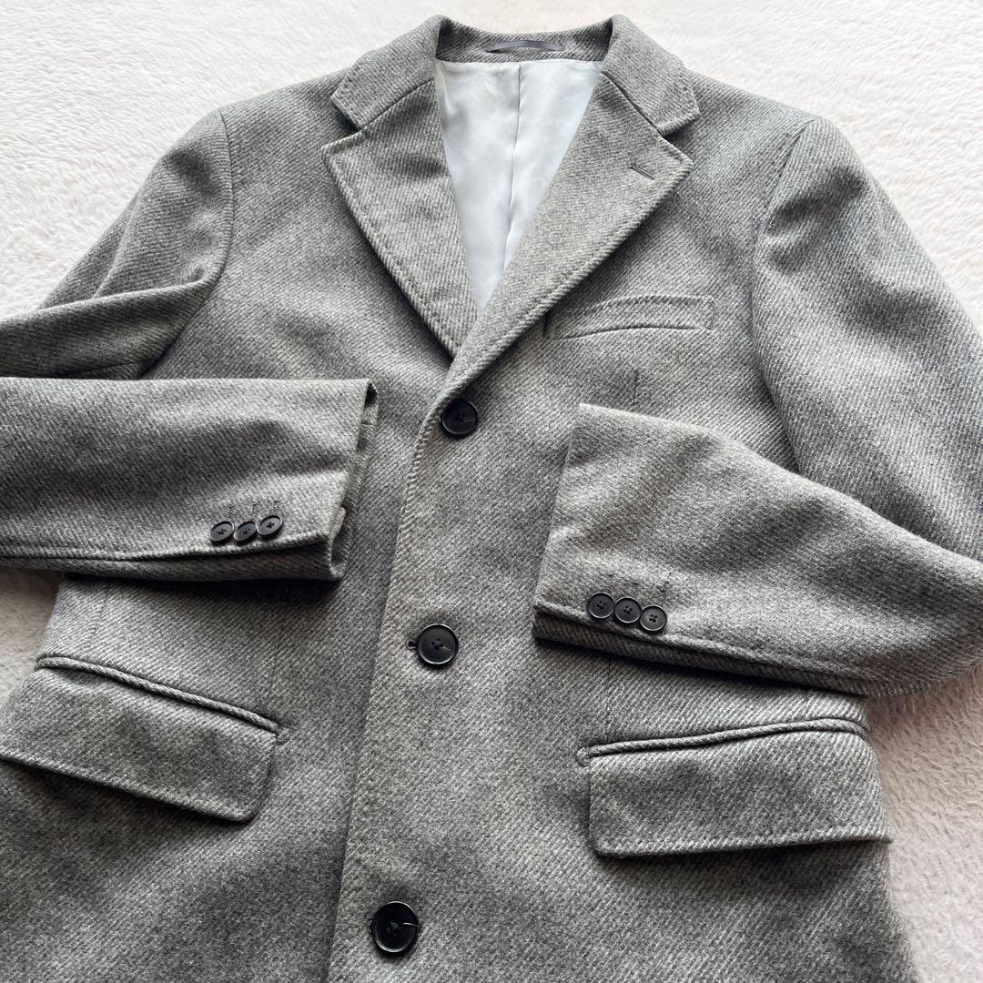 美品✨ エディフィス 英国生地 ツイードウール カシミヤ チェスターコート