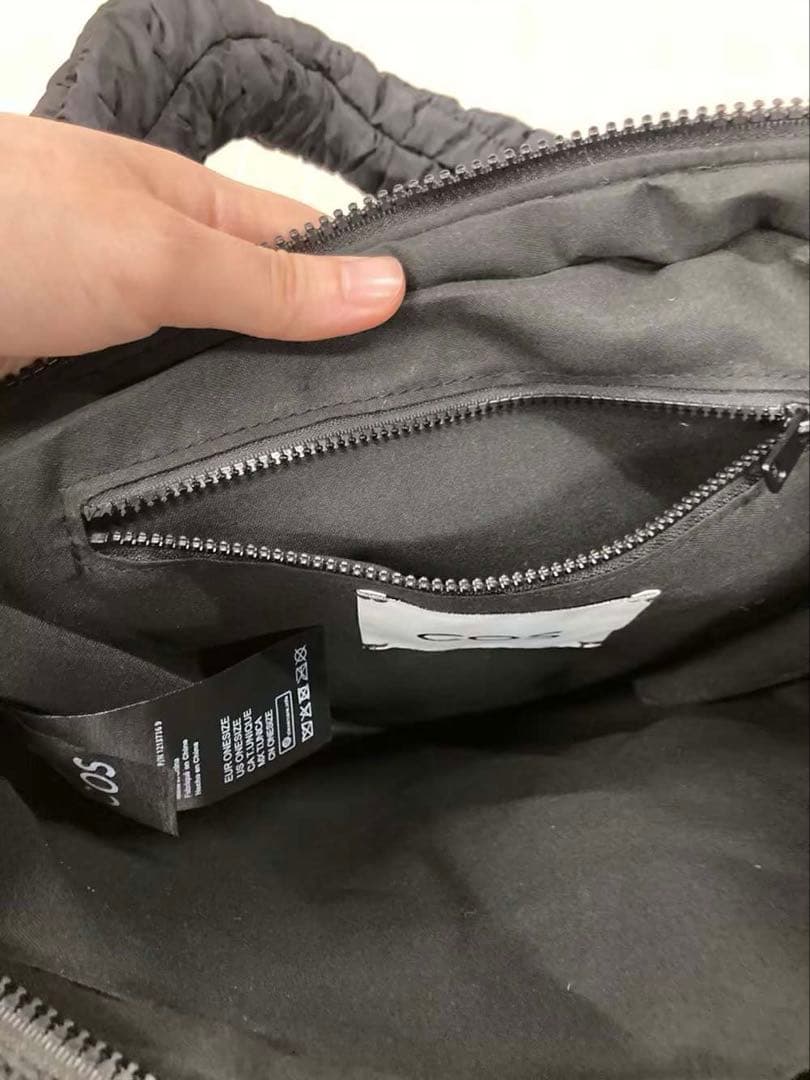 COSブラック キルティング ショルダーバッグ