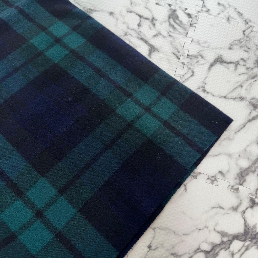 ジョンストンズ　大判ストール　カシミヤ100% ブラックウォッチ　チェック柄