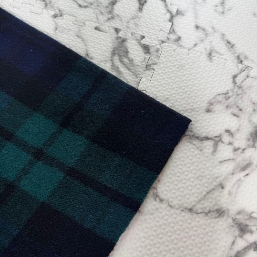 ジョンストンズ　大判ストール　カシミヤ100% ブラックウォッチ　チェック柄