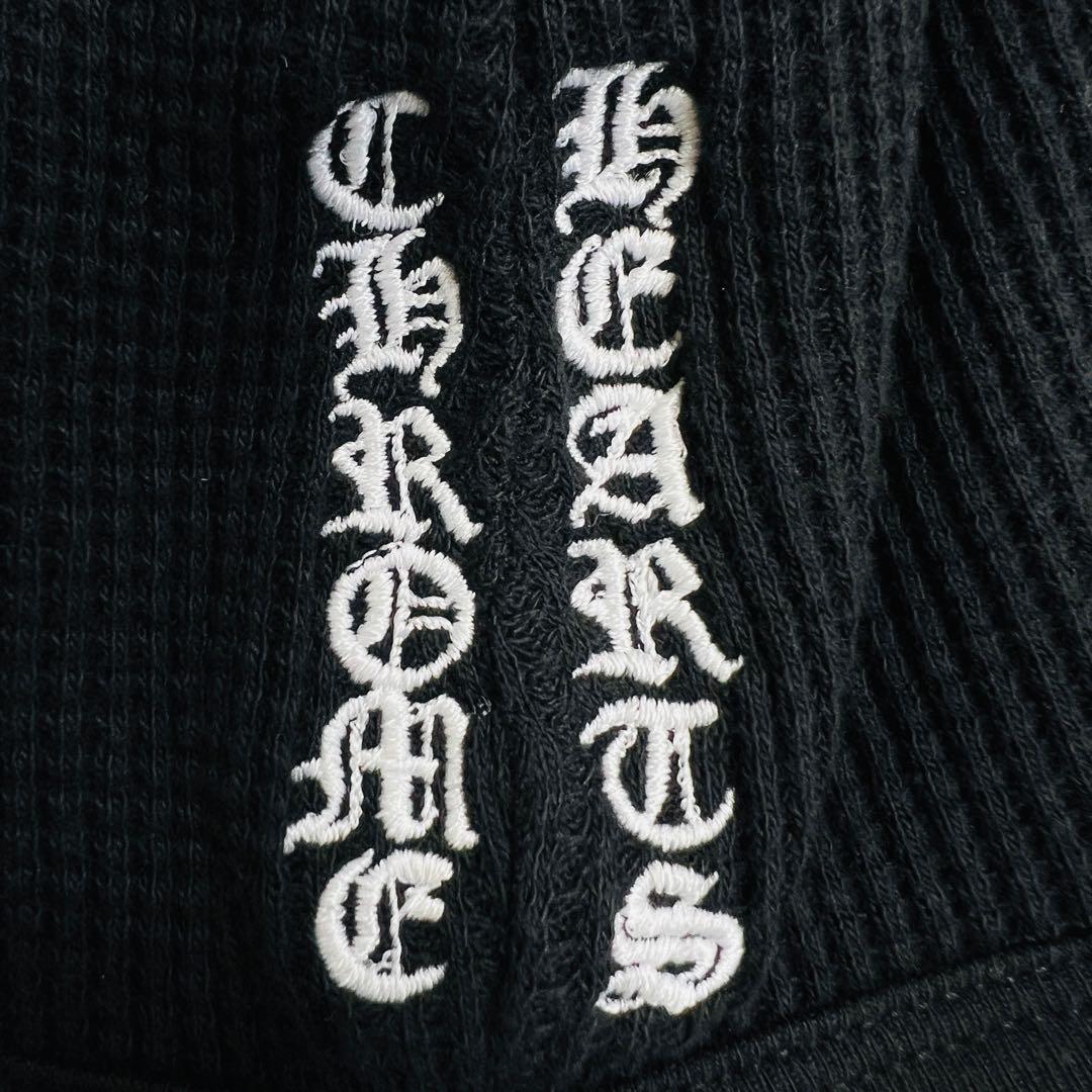 クロムハーツ ビーニーキャップ CHクロス 刺繍ロゴ 黒 サーマル