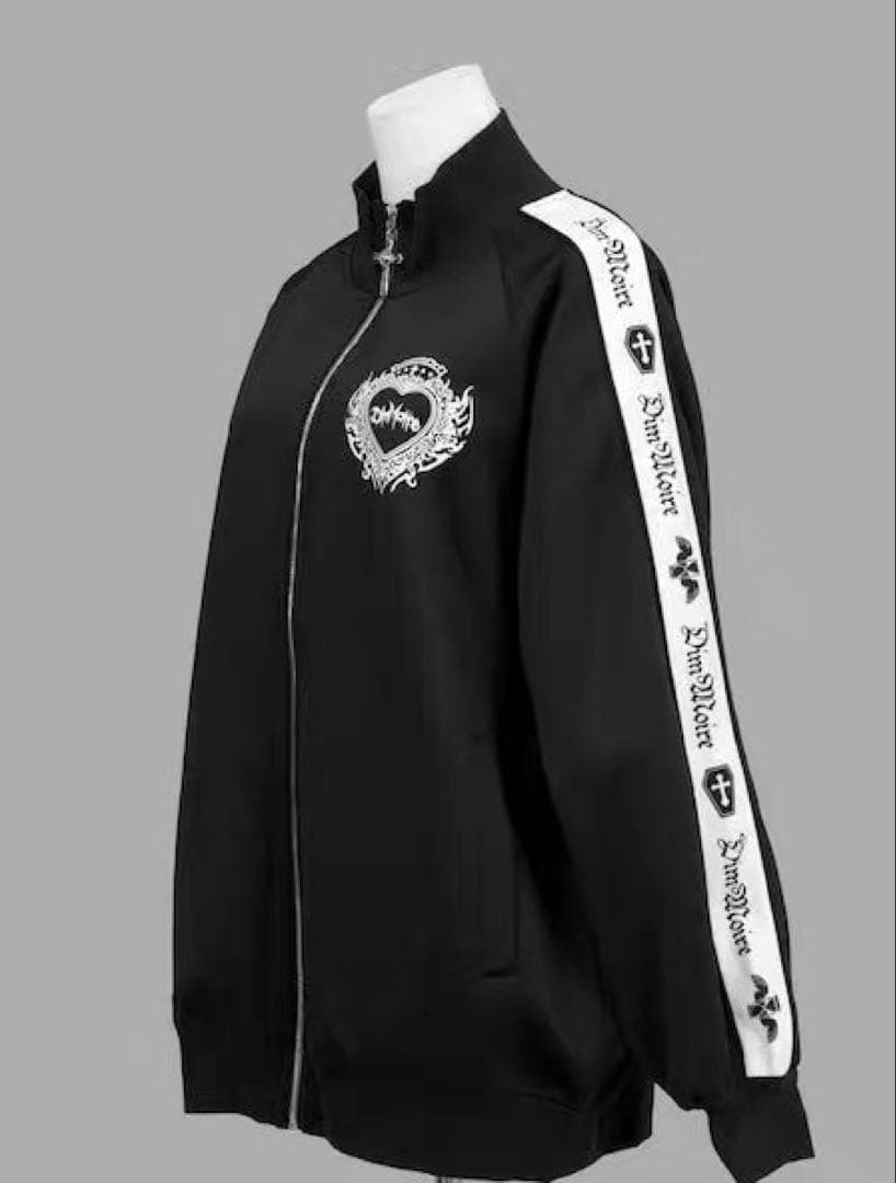 【DimMoire】 ロゴプリントジャージトップス ブラック M