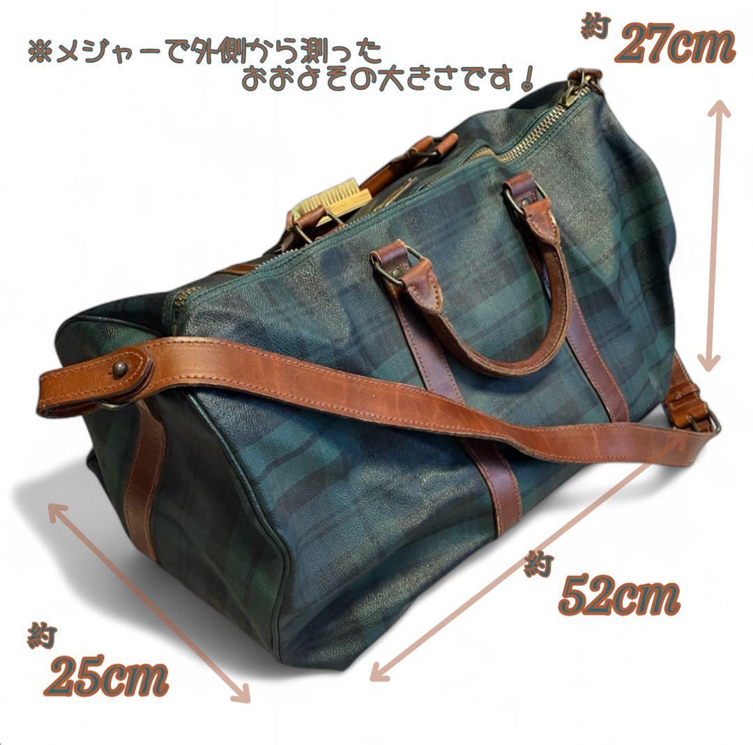 Ralph Lauren ボストンバッグ 大きめ グリーン・チェック柄