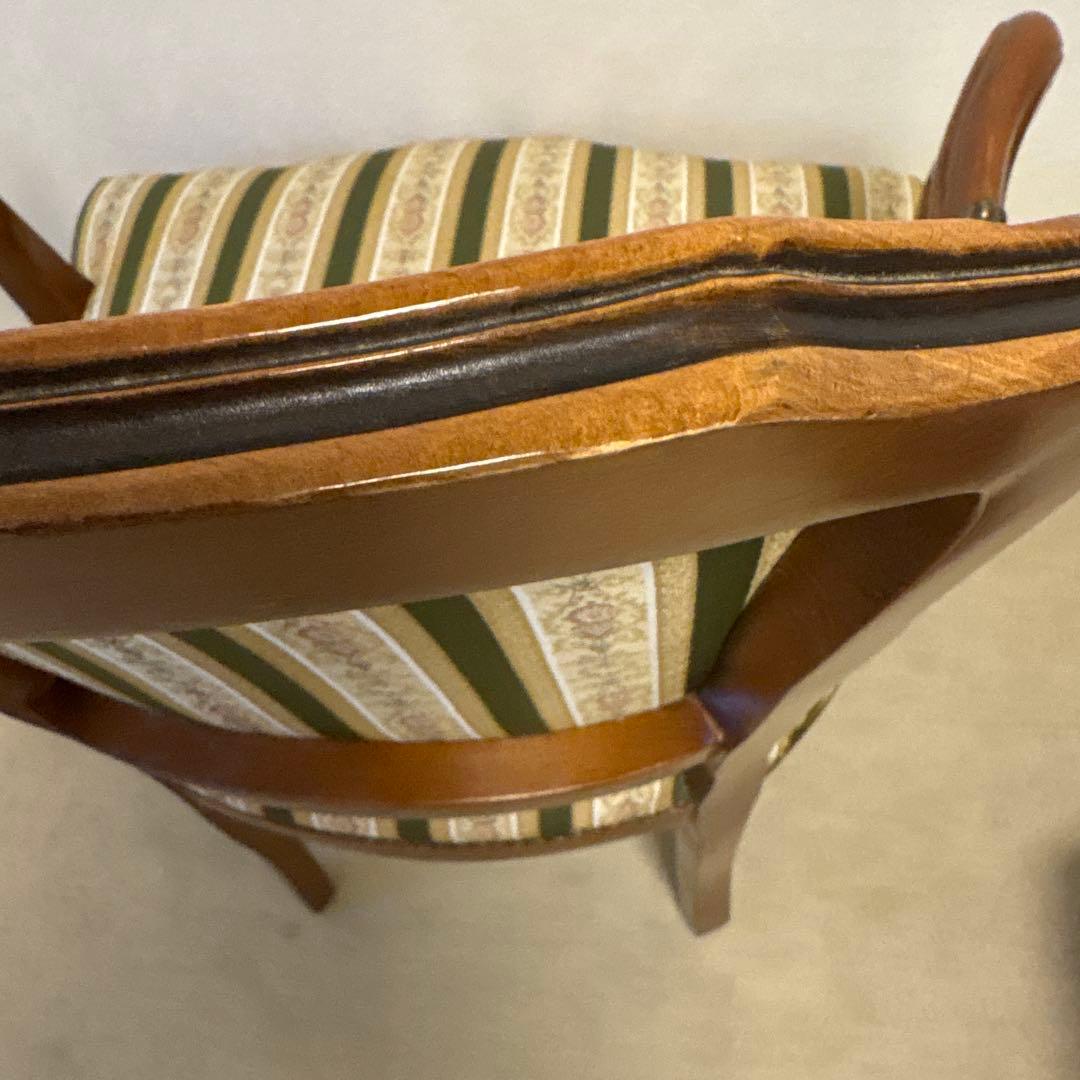 アンティーク 調/ロココ調/クラシック/猫脚アームチェアロココ調肘掛けチェア