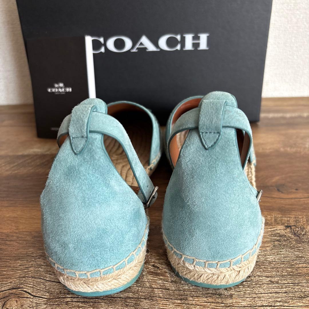 COACH レザーフラワー　サンダル　エスパドリーユ【未使用美品】 再値下げ品