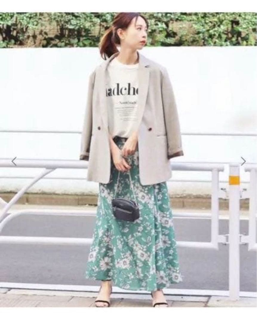 IENAイエナ ツイードダブルブレストルーズジャケット◆ベージュ