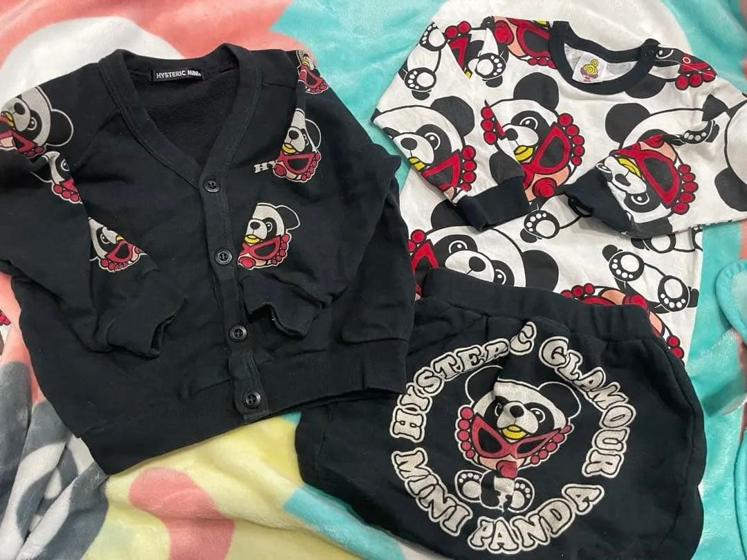 ヒスミニ　パンダ　ロンT カーディガン　90センチ