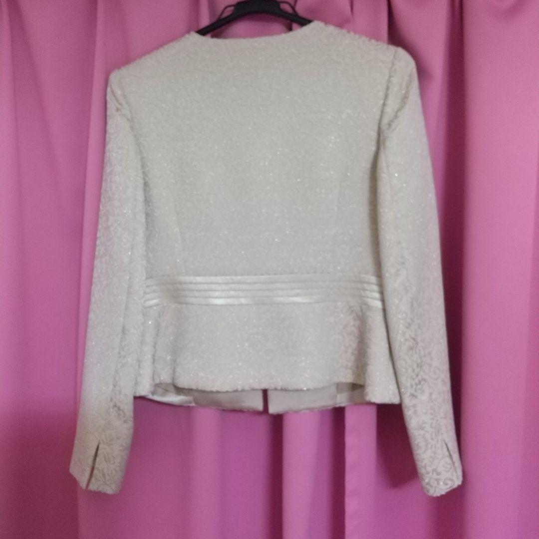 SOIR DOLCE フォーマルノーカラージャケット 9 ベージュ