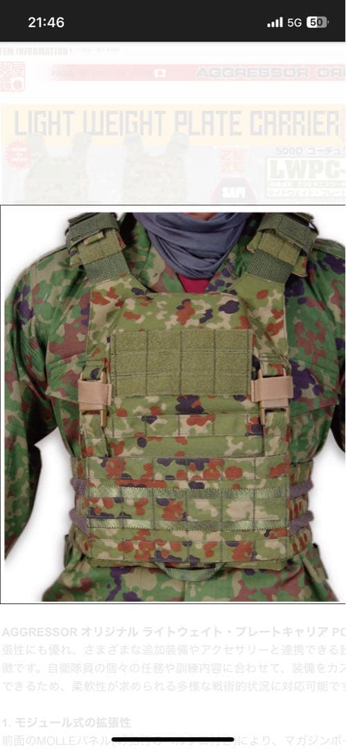 アグレッサーグループ　プレートキャリア