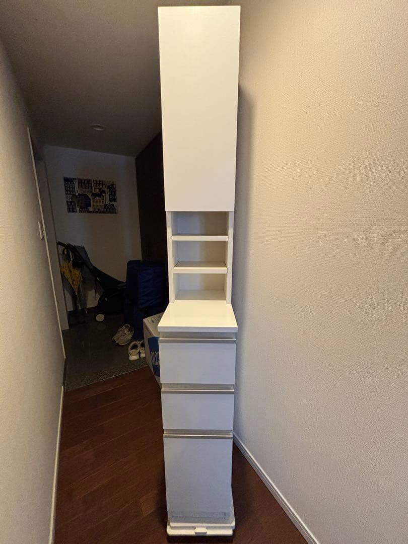 ベルメゾン　キッチン隙間収納　幅25センチ　スリムキャビネット