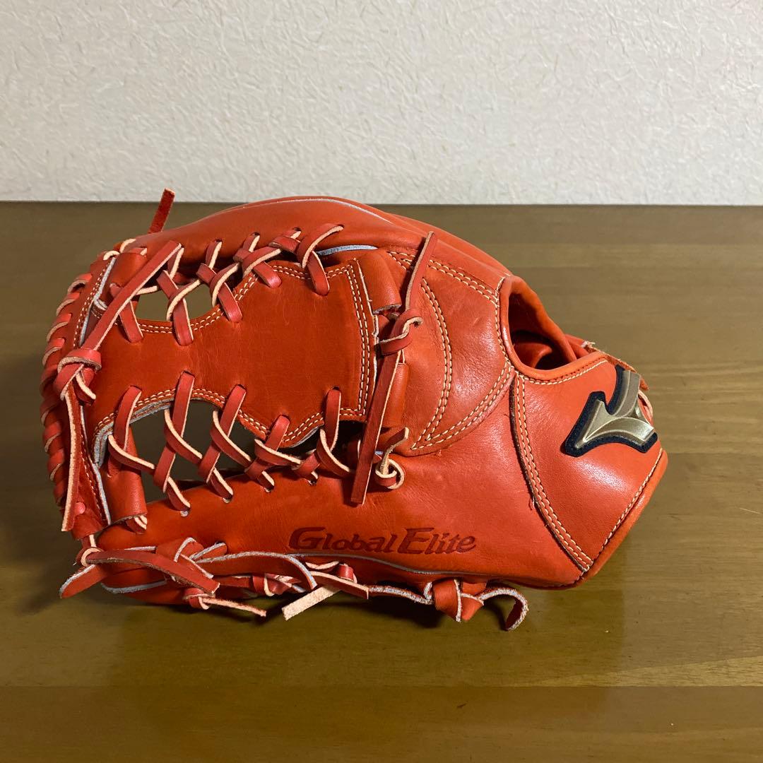 Mizuno Global Elite 軟式グローブ オレンジ