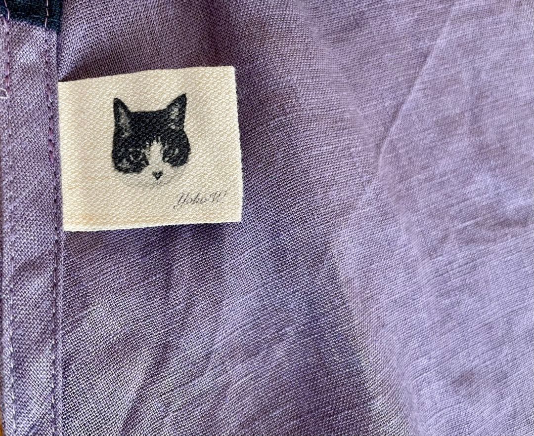 若山曜子　Fog Linen Work リネンフレアエプロン　藤色