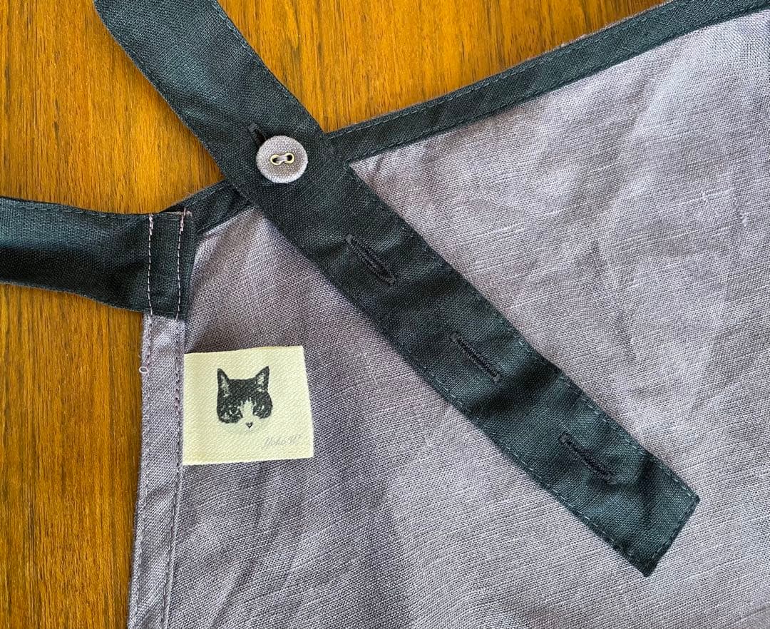 若山曜子　Fog Linen Work リネンフレアエプロン　藤色