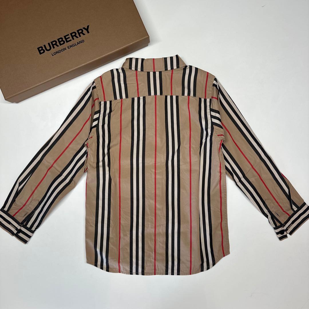 【美品】BURBERRY アイコンストライプシャツ　116 人気　現行タグ