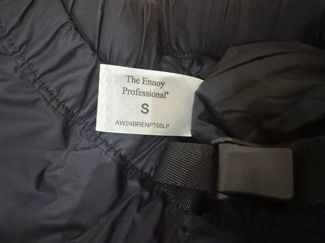 ENNOY 24aw 中綿　PADDED PANTS ブラック　S