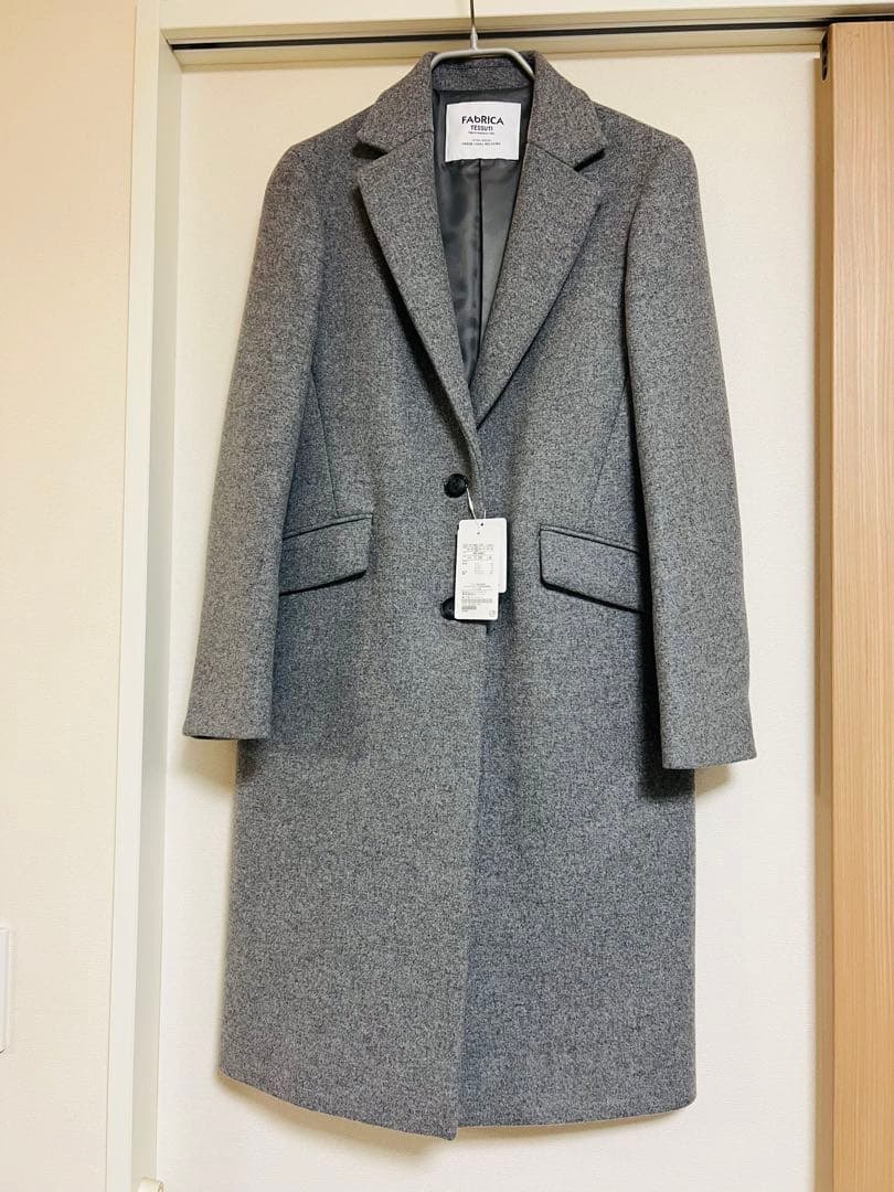 【新品・タグ付】グリーンレーベルリラクシング FABRICA チェスターコート①