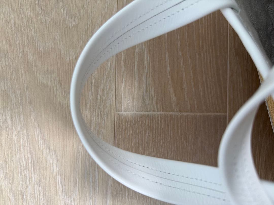 LUDLOW ラドロー スカラップ ラフィア トートバッグM 白