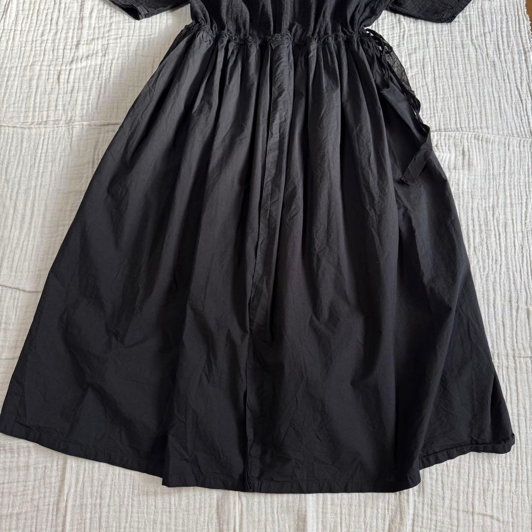 pas de calais パドカレ ブラック　花染め　ワンピース