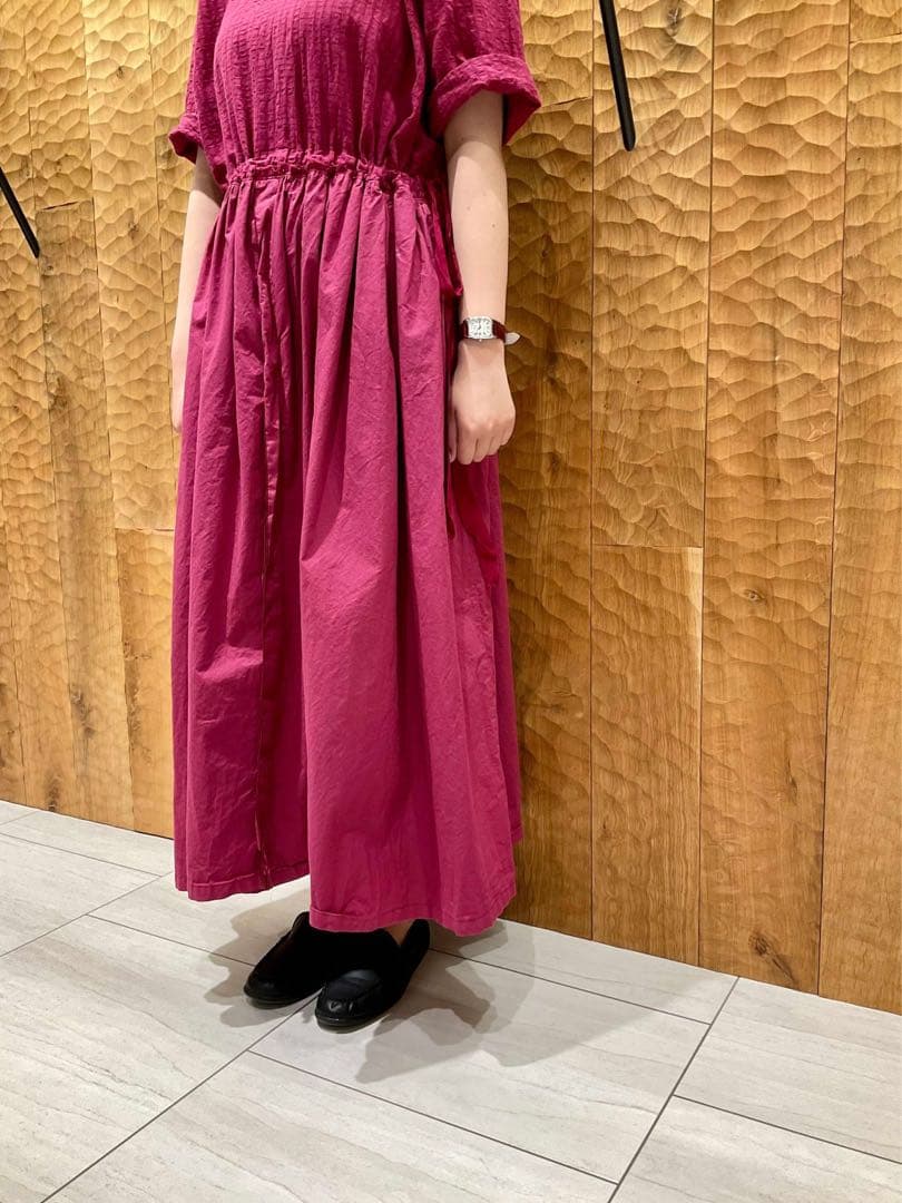 pas de calais パドカレ ブラック　花染め　ワンピース