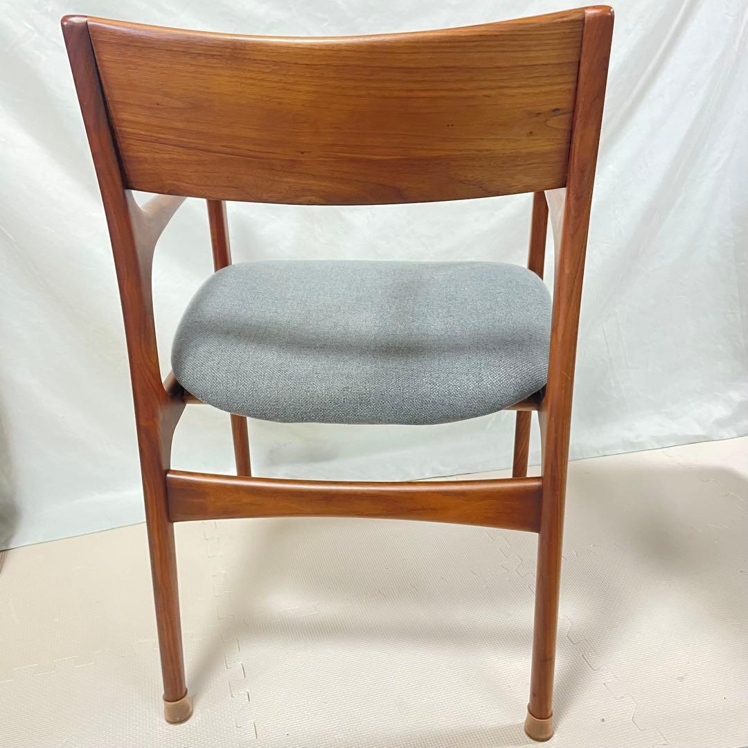 AMOCC ダイニングチェア ウォールナット 無垢 グレー 肘付き 椅子