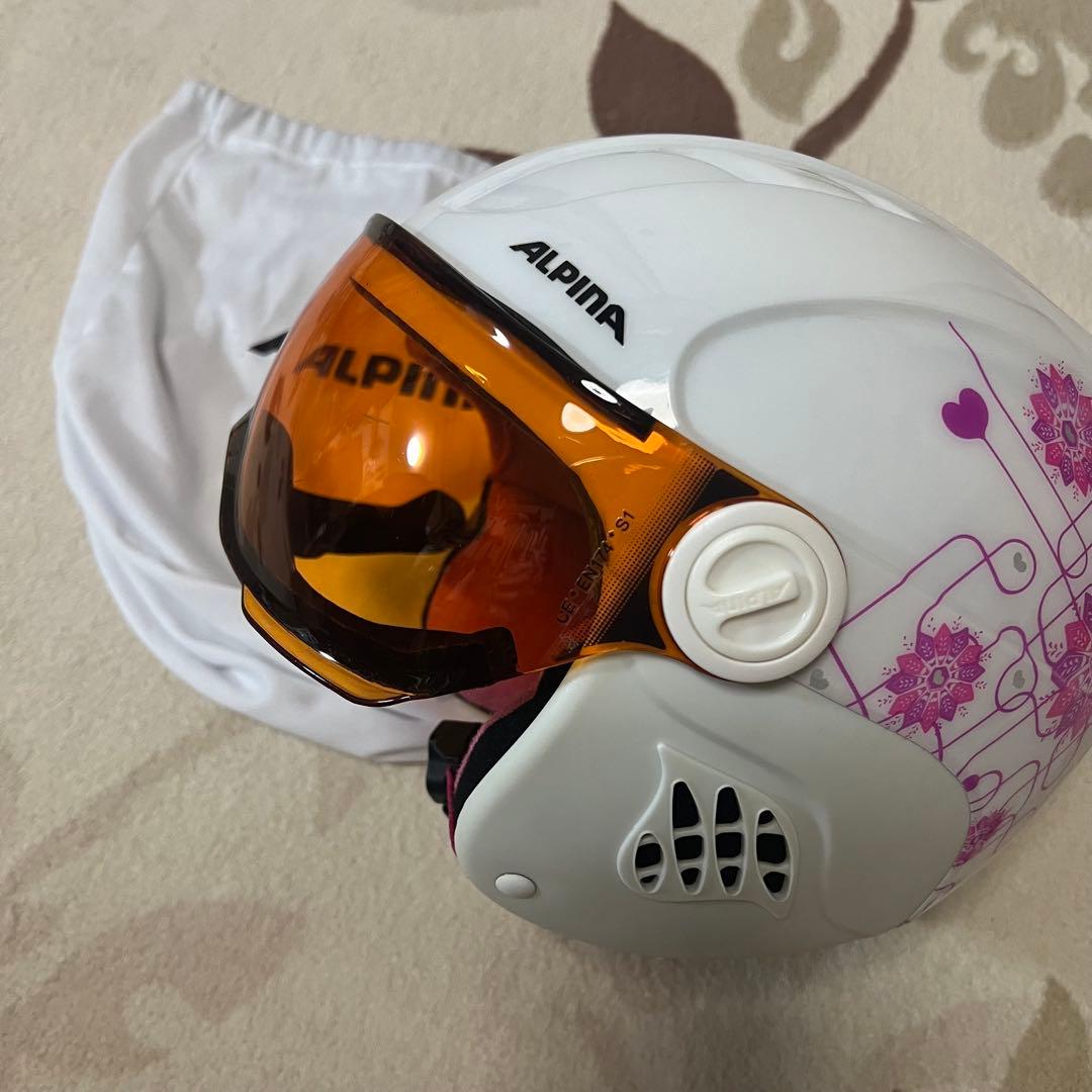 値下ALPINA アルピナ　ゴーグル付きヘルメット キッズ スノーボード　スキー