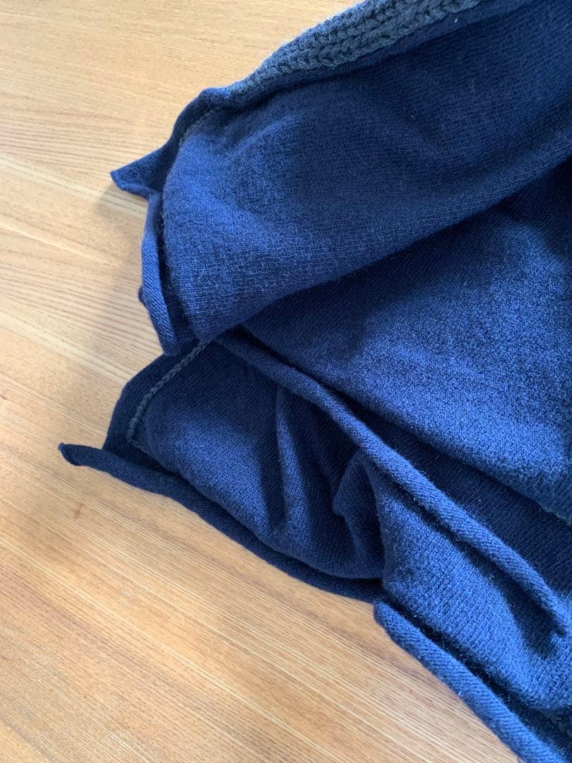 コムデギャルソンシャツ マフラー 紺×グレー