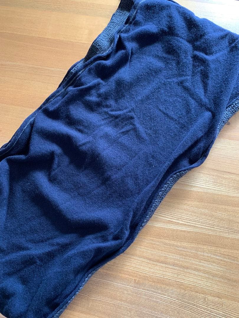 コムデギャルソンシャツ マフラー 紺×グレー