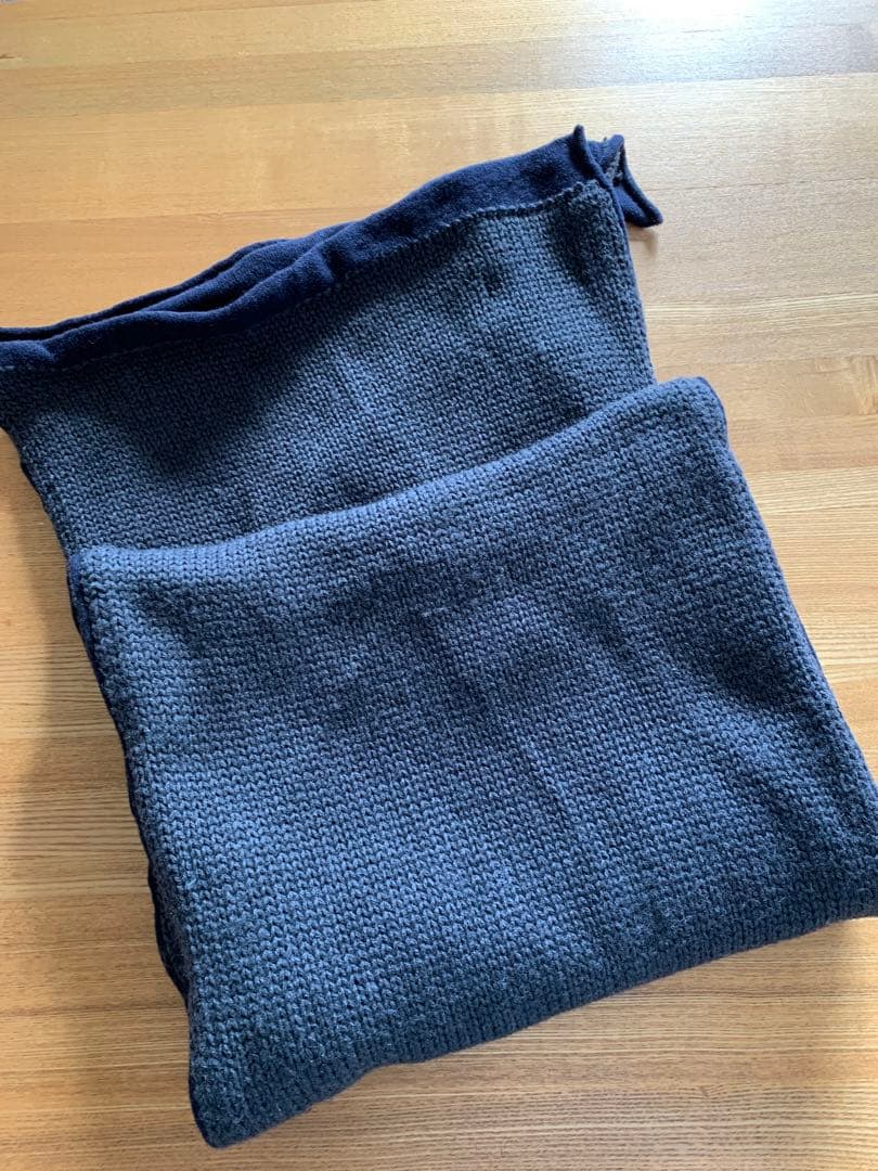 コムデギャルソンシャツ マフラー 紺×グレー