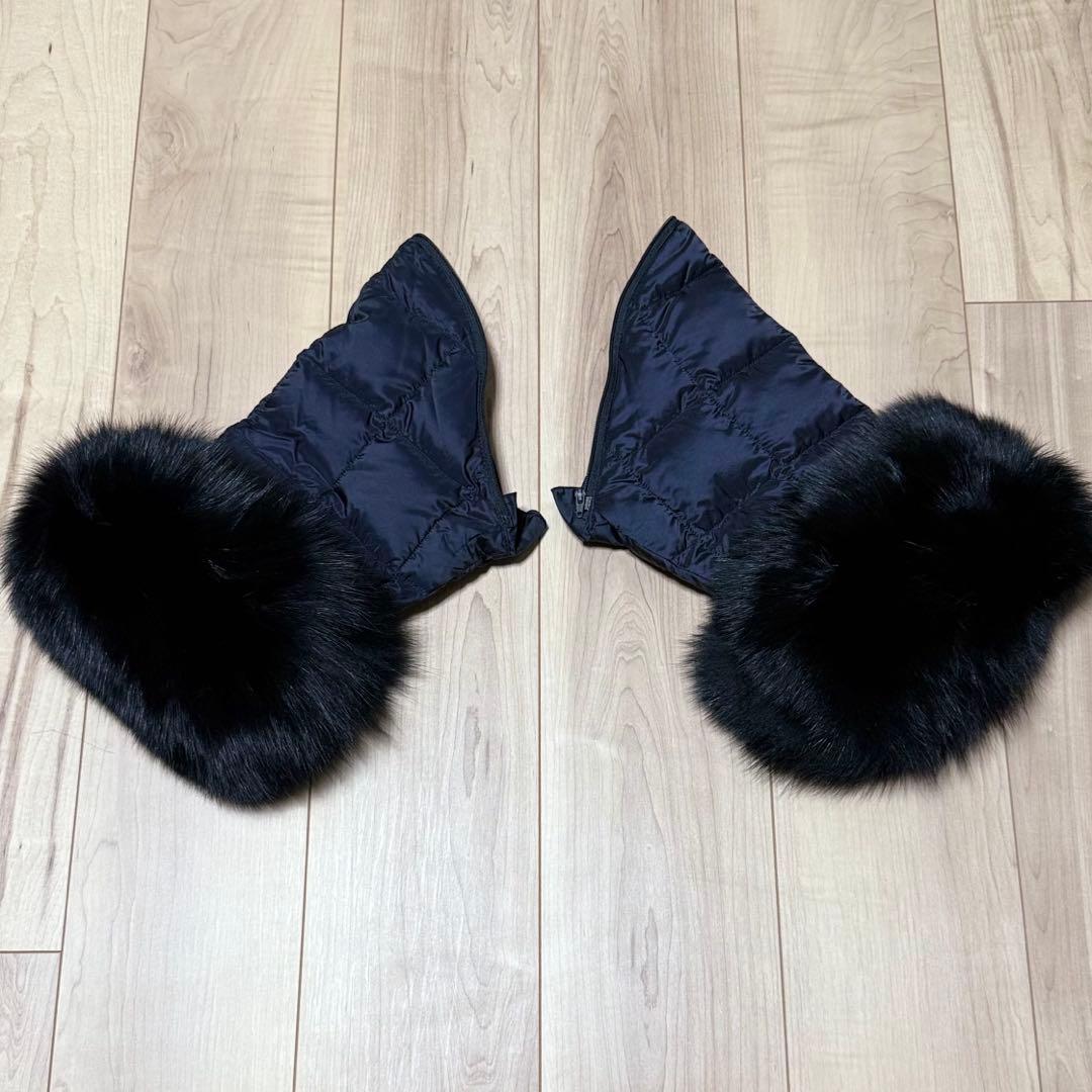 TAION 半袖ファーパーツ　プレミアムフォックスファーブラック