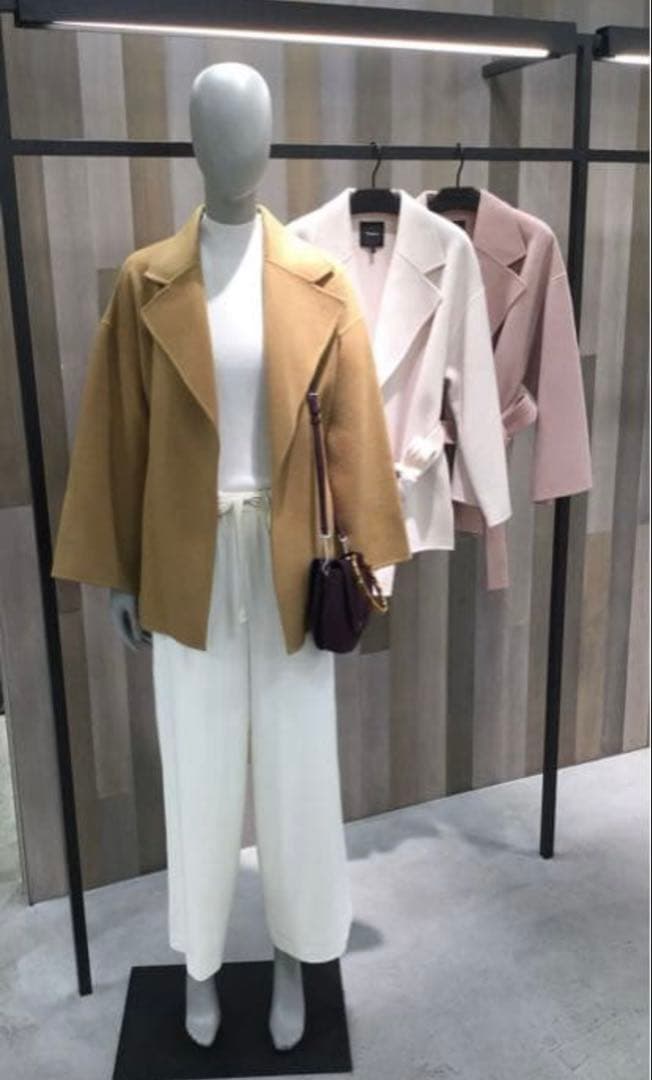 Theory ショート　ラップコート　ウールカシミヤ