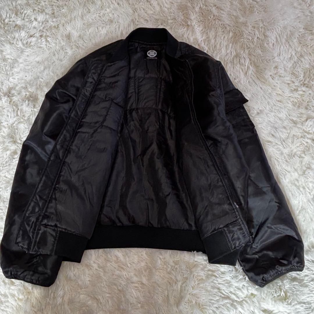 一二三屋 MA-1 フライトジャケット XL ブラック 花札柄 和柄