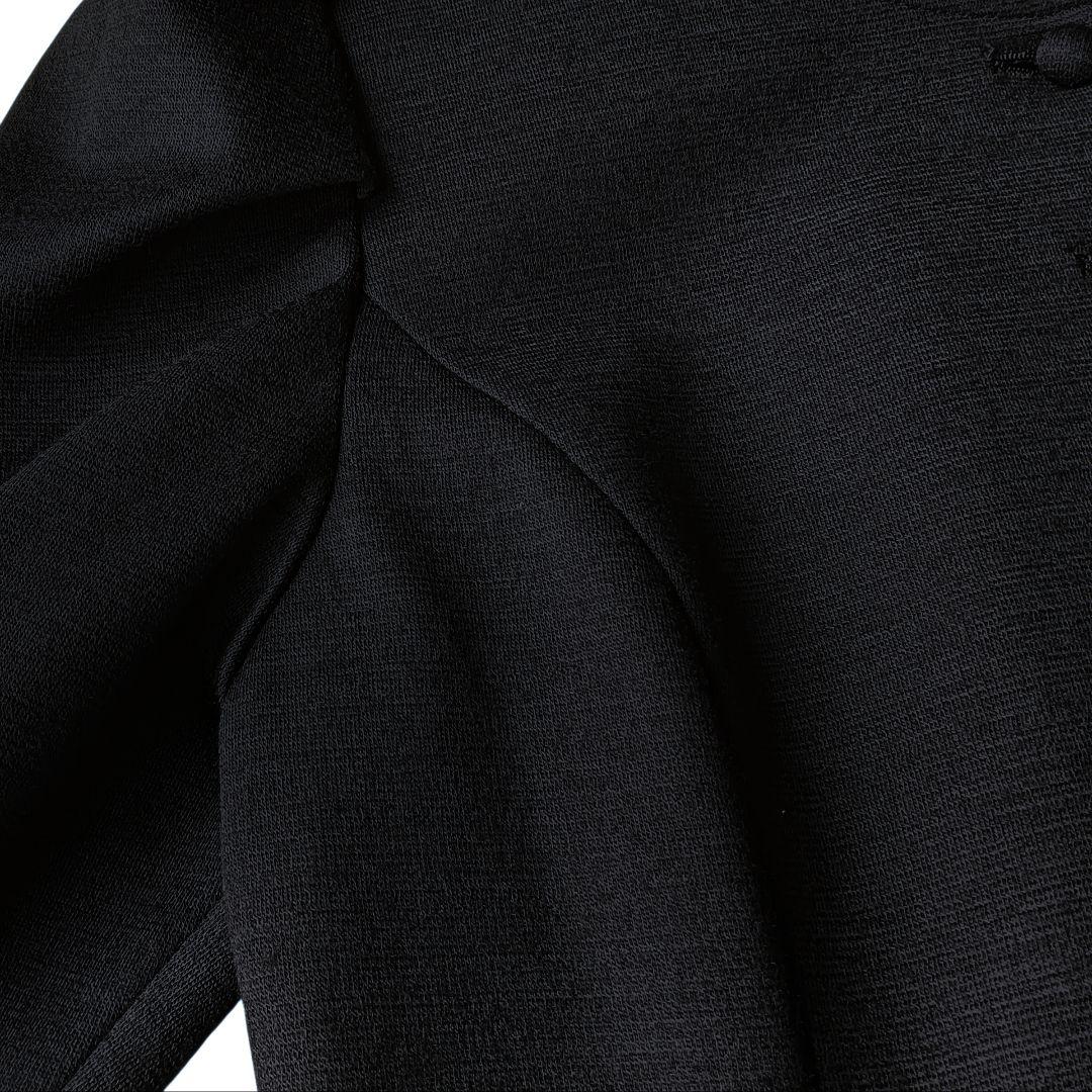 【Rene】美品 ノーカラーニットジャケット カーディガン パール 34