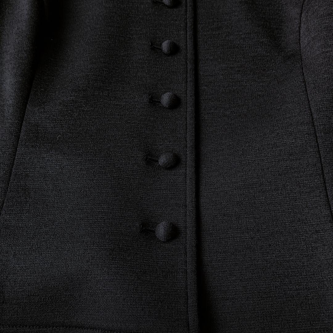 【Rene】美品 ノーカラーニットジャケット カーディガン パール 34