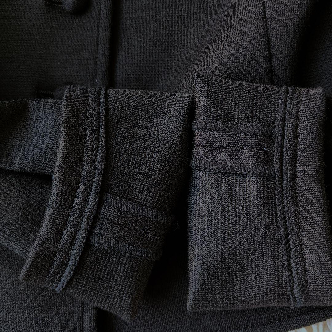 【Rene】美品 ノーカラーニットジャケット カーディガン パール 34