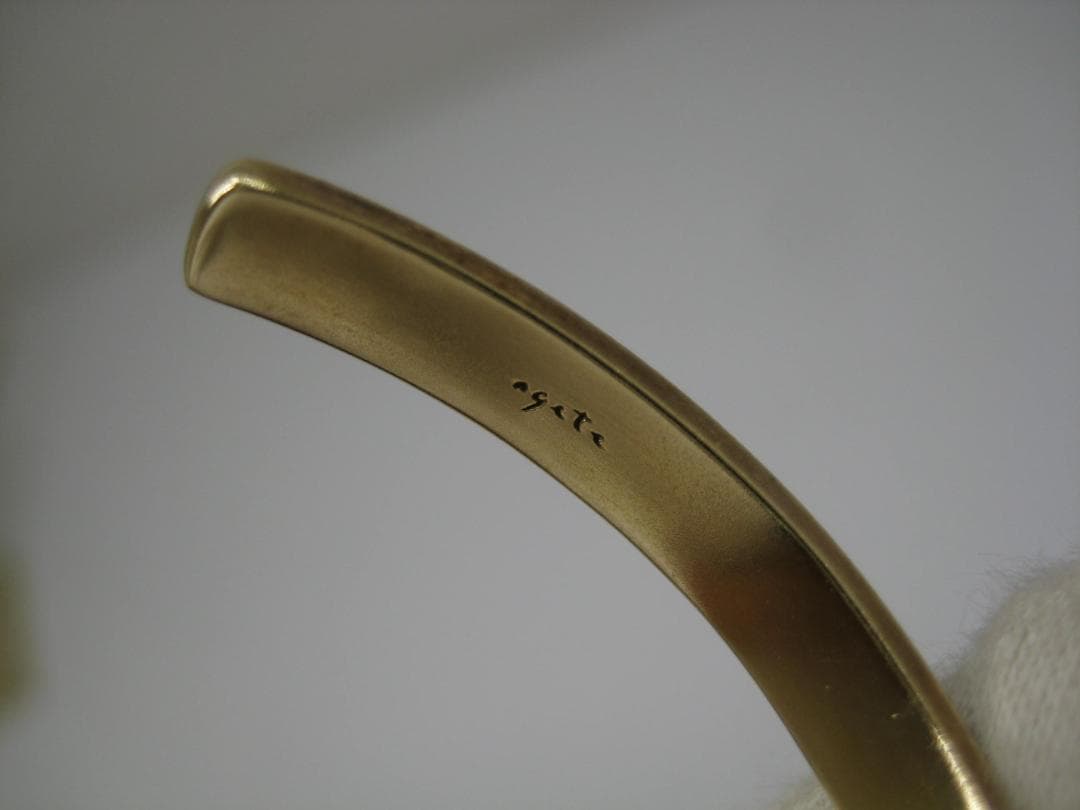 アガット　バングル　シルバー刻印　ゴールドカラー　やさしい色味