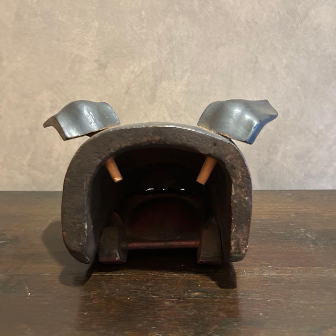 古い　獅子頭　獅子舞　骨董