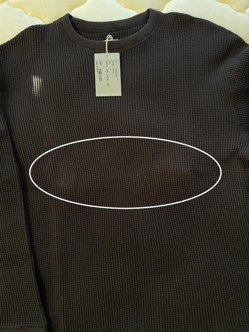 【訳あり新品】CIOTA スビンコットン ツータックワッフル ロングTシャツ