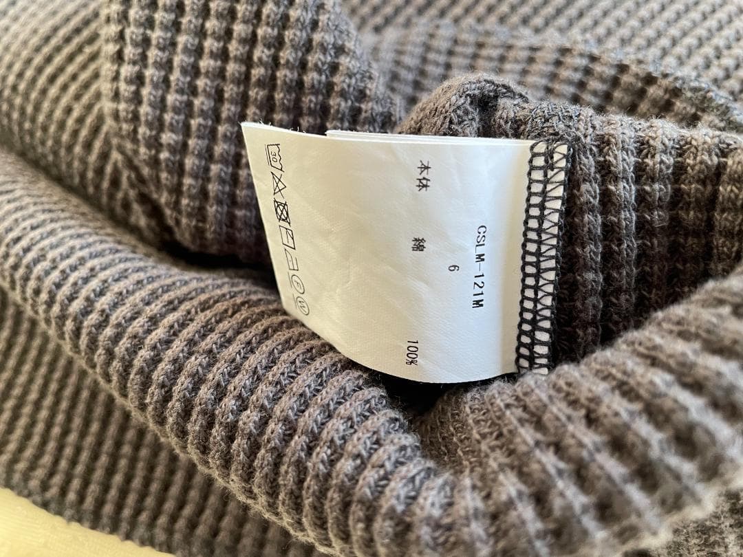 【訳あり新品】CIOTA スビンコットン ツータックワッフル ロングTシャツ