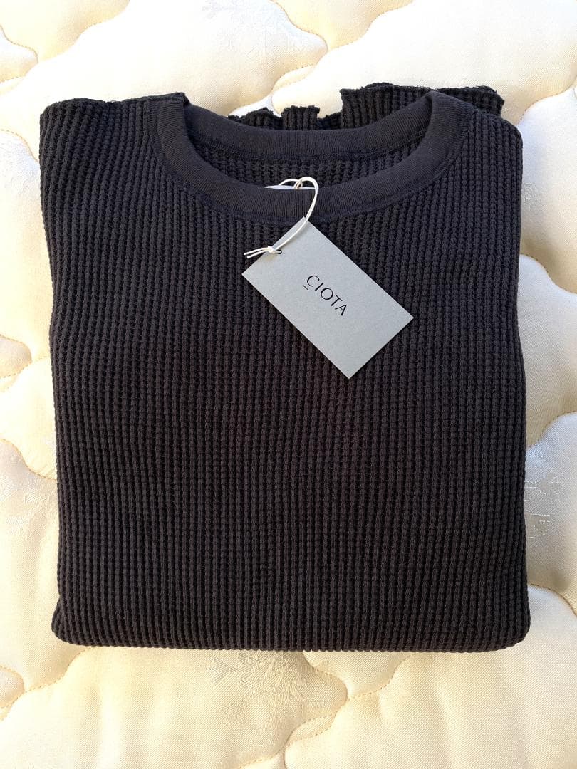 【訳あり新品】CIOTA スビンコットン ツータックワッフル ロングTシャツ