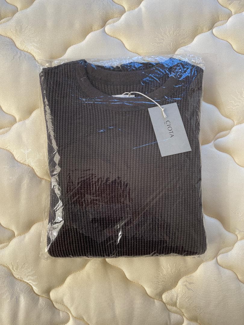 【訳あり新品】CIOTA スビンコットン ツータックワッフル ロングTシャツ