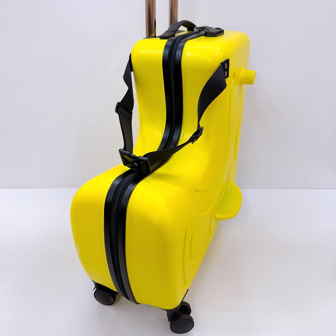 【極美品】noricco のりっこ トラベルケース 4輪 イエロー 子供が乗れる