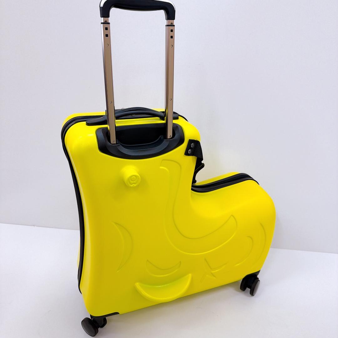 【極美品】noricco のりっこ トラベルケース 4輪 イエロー 子供が乗れる