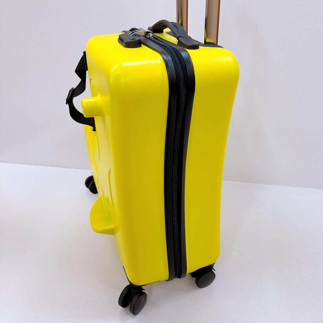 【極美品】noricco のりっこ トラベルケース 4輪 イエロー 子供が乗れる