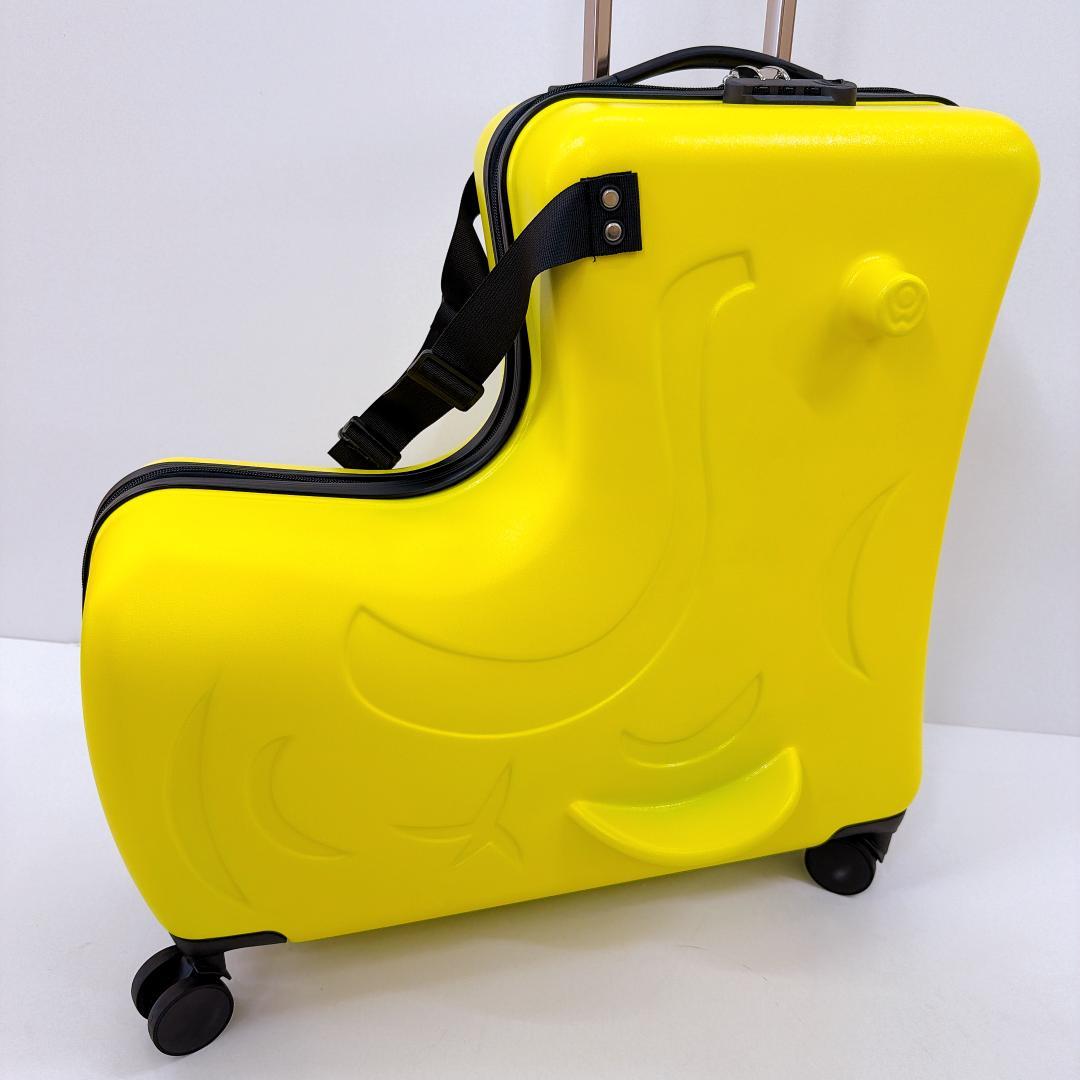 【極美品】noricco のりっこ トラベルケース 4輪 イエロー 子供が乗れる