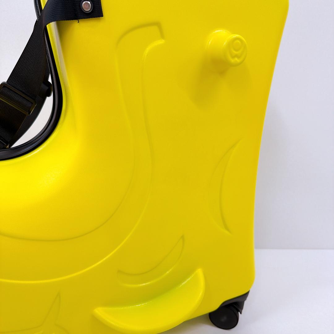 【極美品】noricco のりっこ トラベルケース 4輪 イエロー 子供が乗れる