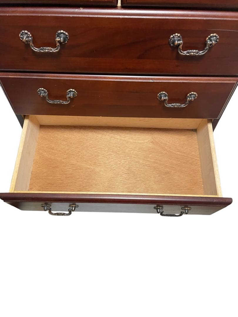 ダークブラウン 木製 タンス チェスト　アンティーク　インテリア　家具　棚