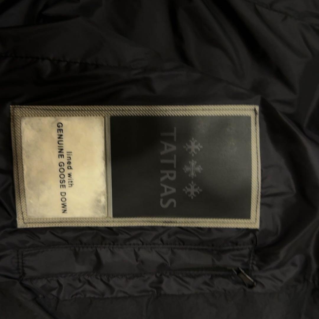 TATRAS ブラック ダウンベスト ファー付き　03