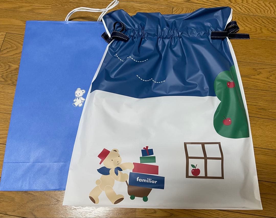 新品未開封　ファミリア阪神タイガース　デニムバッグ　familiar ラッピング