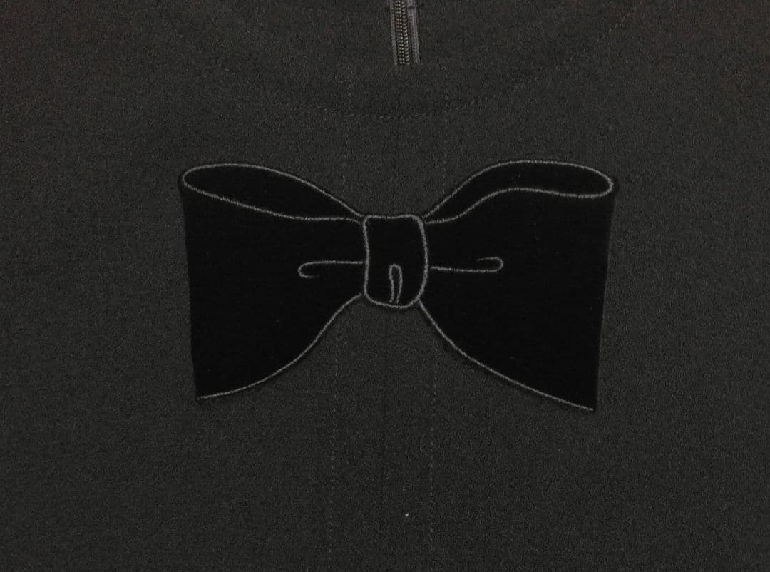 GIVENCHY✨リボン柄つきブラックワンピースL