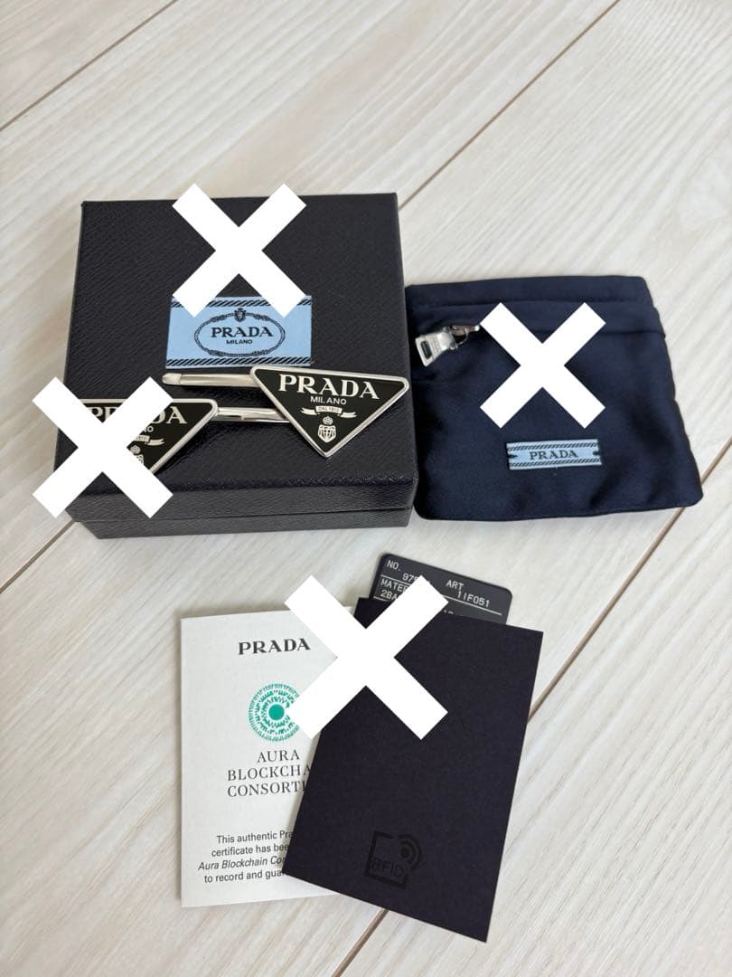 プラダ　ヘアピン　黒　※一本売り